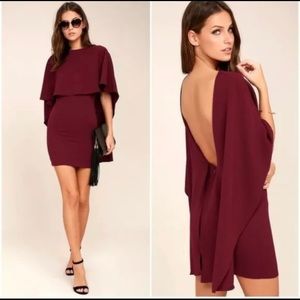 LULUS Best is Yet to Come Burgundy Dress NWT